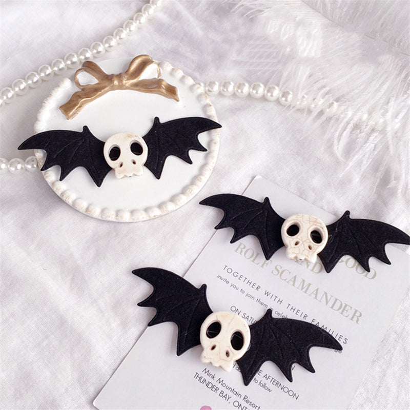 Jfashion Lolita Skull Bat Demon Hairpin UB95639