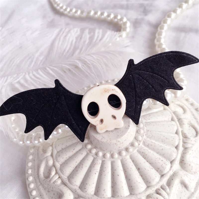 Jfashion Lolita Skull Bat Demon Hairpin UB95639