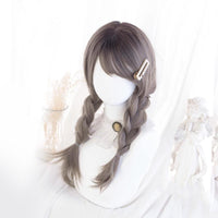 Lolita Linen Gray Long Straight Wig UB2412