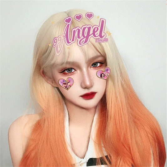 Cute Lolita Gradient Long Straight Wig  UB6136