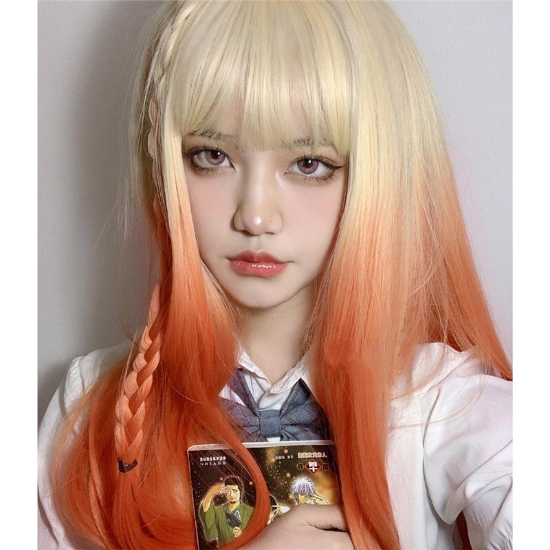 Cute Lolita Gradient Long Straight Wig  UB6136