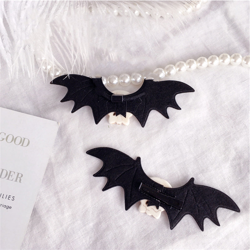 Jfashion Lolita Skull Bat Demon Hairpin UB95639