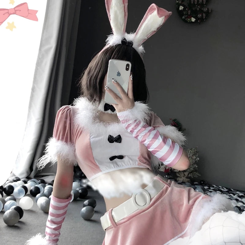 cute christmas bunny girl cosplay maid outfit UB3481