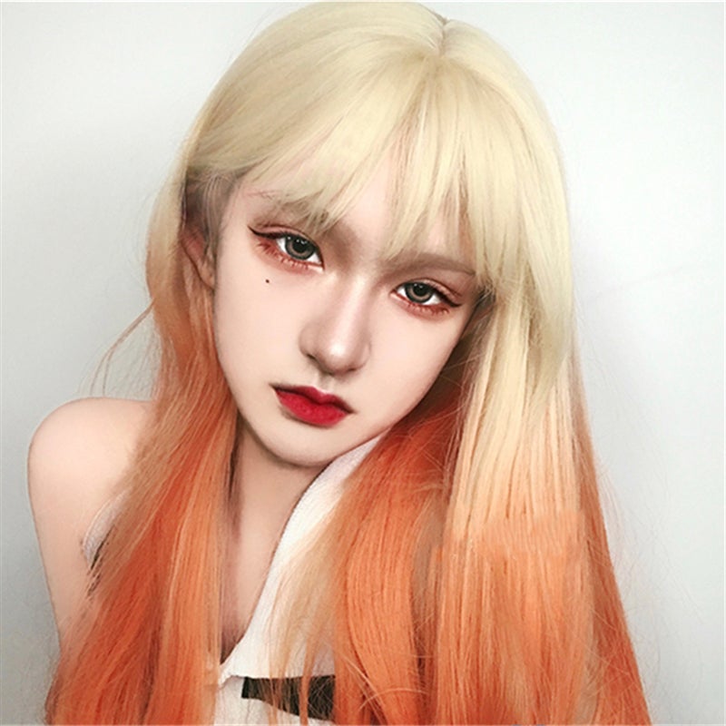 Cute Lolita Gradient Long Straight Wig  UB6136