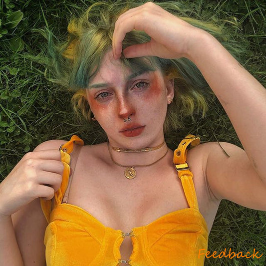 [@_nikiica_] 'YELLOW VELVET" TANK TOP K040101REVIEW