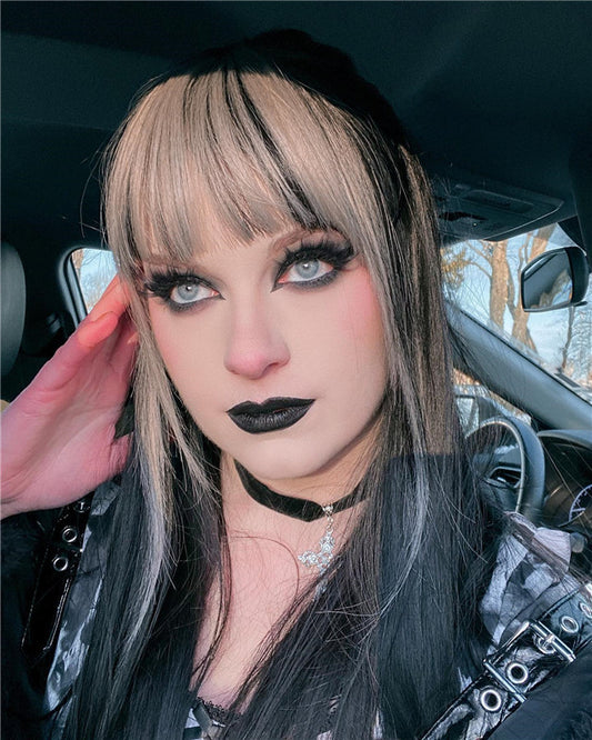 NATURAL AIR BANGS GRADIENT LONG STRAIGHT WIG UB2556