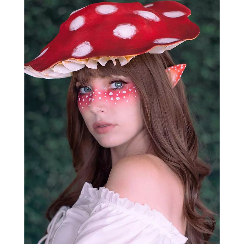 "BROWN AIR BANGS FLUFFY LONG CURLY" WIG  H041903