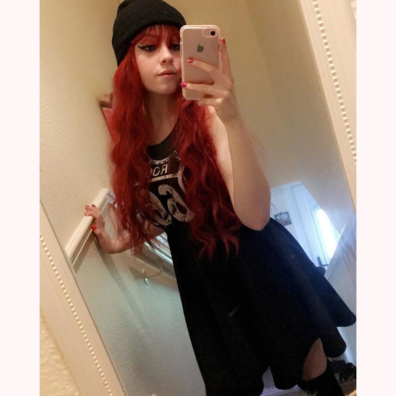 [@aphillyxx ] "CHERRY RED LOLITA LONG CURLY" WIG D052008REVIEW