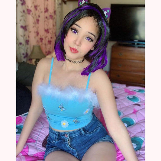 [@_chibikaty] "BUTTERFLY FLOWER BLUE" TOP Y021601REVIEW