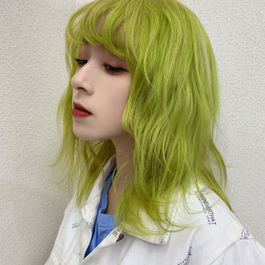 "GREEN MID-LENGTH CURLY" WIG S033003