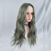 "chocolate/Green Cute Sweet" Curly Long Wig S033005