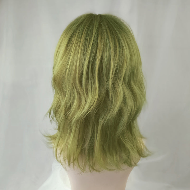 "GREEN MID-LENGTH CURLY" WIG S033003