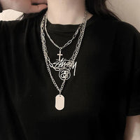 Hip-hop cross necklace sweater chain  UB96040
