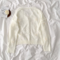 [@id0lls] "3D FLOWERS" SWEATER KNIT CARDIGAN S032501REVIEW