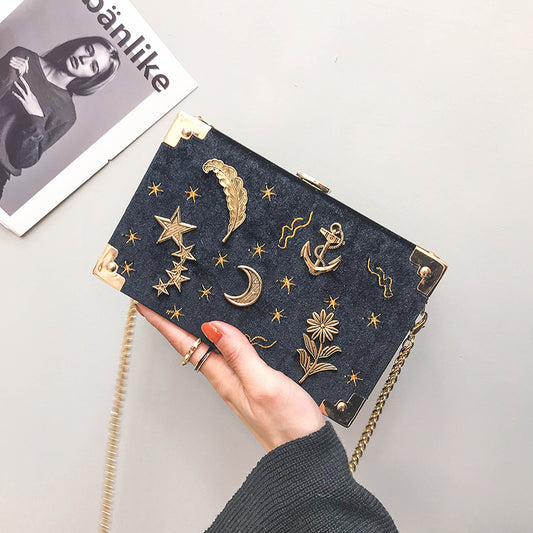 “EMBROIDERED STARS SHOULDER” CROSSBODY BAG W110501