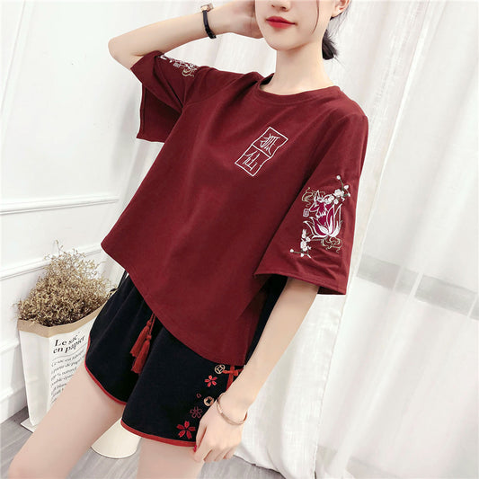 "EMBROIDERED FOX FAIRY" SHIRT S031401