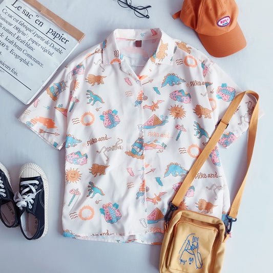 "LITTLE DINOSAUR PRINTING" SHORT SLEEVE SHIRT S031404