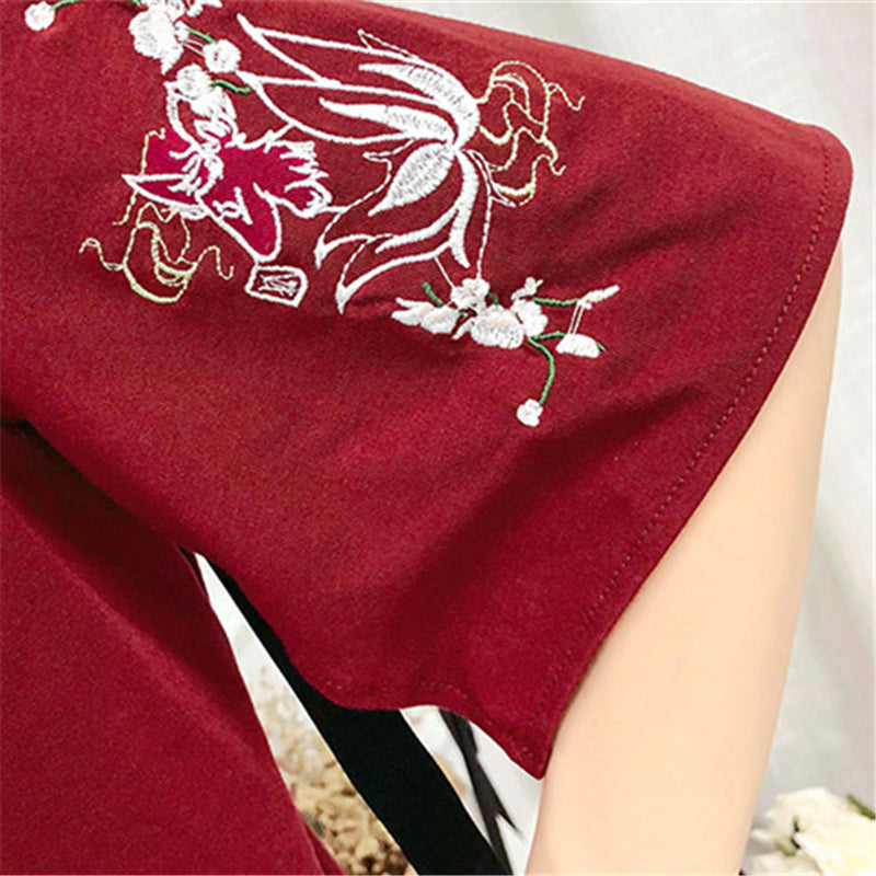 "EMBROIDERED FOX FAIRY" SHIRT S031401