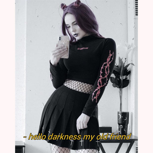 “GOTH EMBROIDERY” PLEATED SKIRT W041103REVIEW