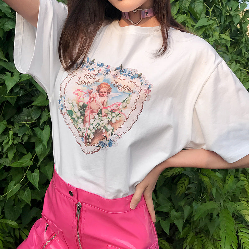 [@f.oxbaby] “LOVE LOVE ANGEL” T-SHIRT W041201REVIEW