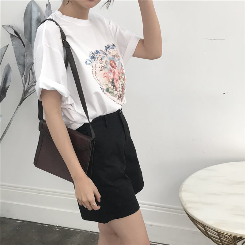 [@f.oxbaby] “LOVE LOVE ANGEL” T-SHIRT W041201REVIEW