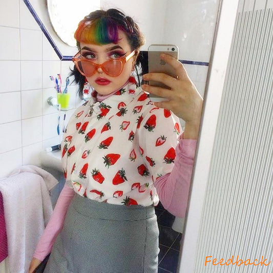 [@hiuranai] "STRAWBERRY" SHIRT W010504REVIEW