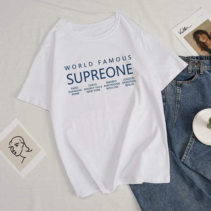 "WORLD FAMOUS SUPREONE" T-SHIRT N030205