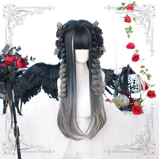 "LOLITA NATURAL GRADIENT GREY LONG CURLY" WIG N090902