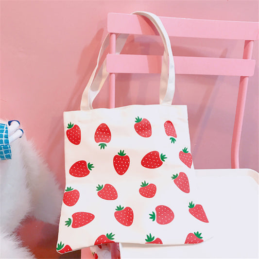 "STRAWBERRY CANVAS" BAG N090810