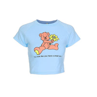 “YOU LOOK LIKE YOU HAVE A SMALL DICK” BEAR CROP TOP W031901