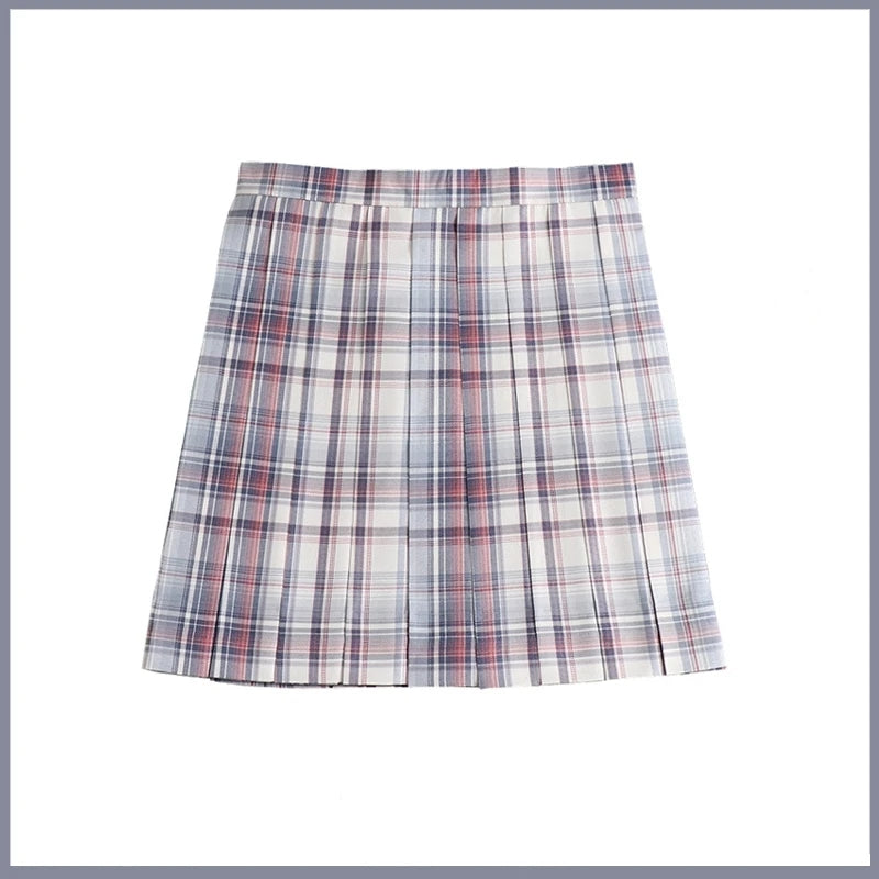 "JK BLUE PURPLE PLAID" SKIRT N051902