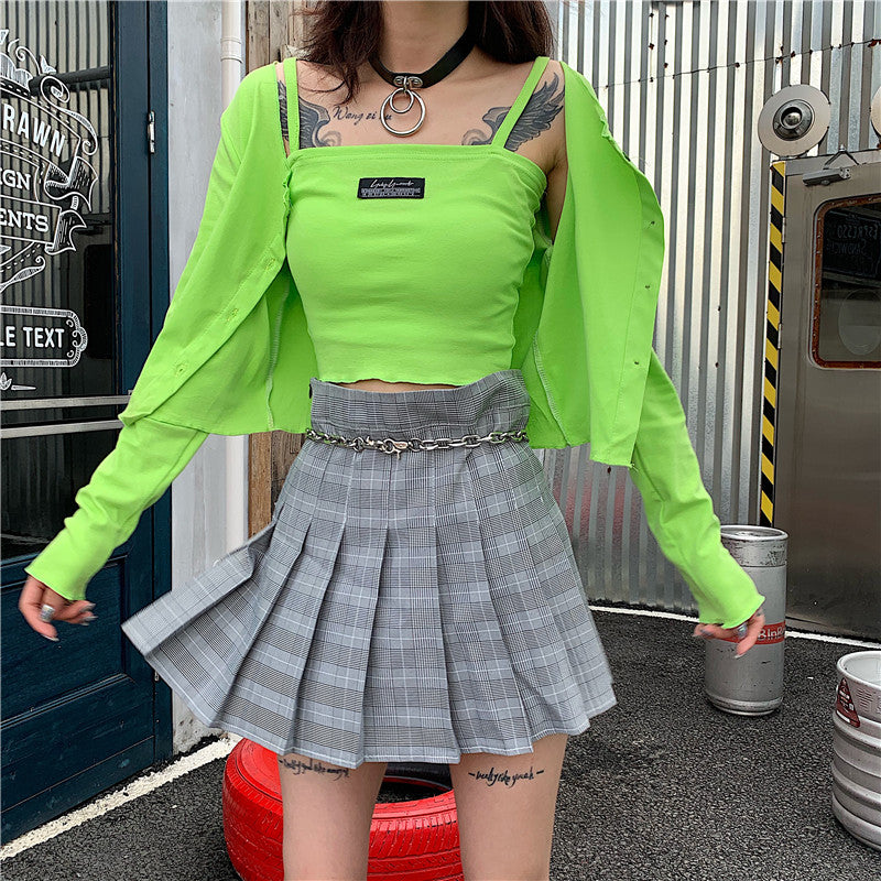 CHIC HARAJUKU TIE-DYE CAMISOLE + CARDIGAN UB2725