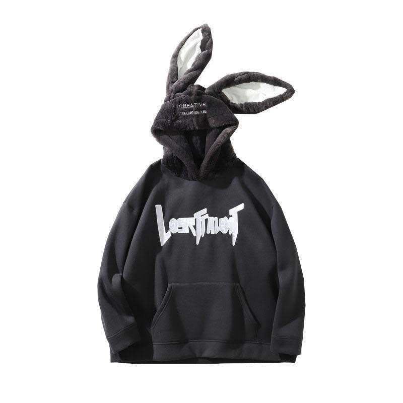 [@grunge_xx] DARK BUNNY EARS HOODIE UB2653