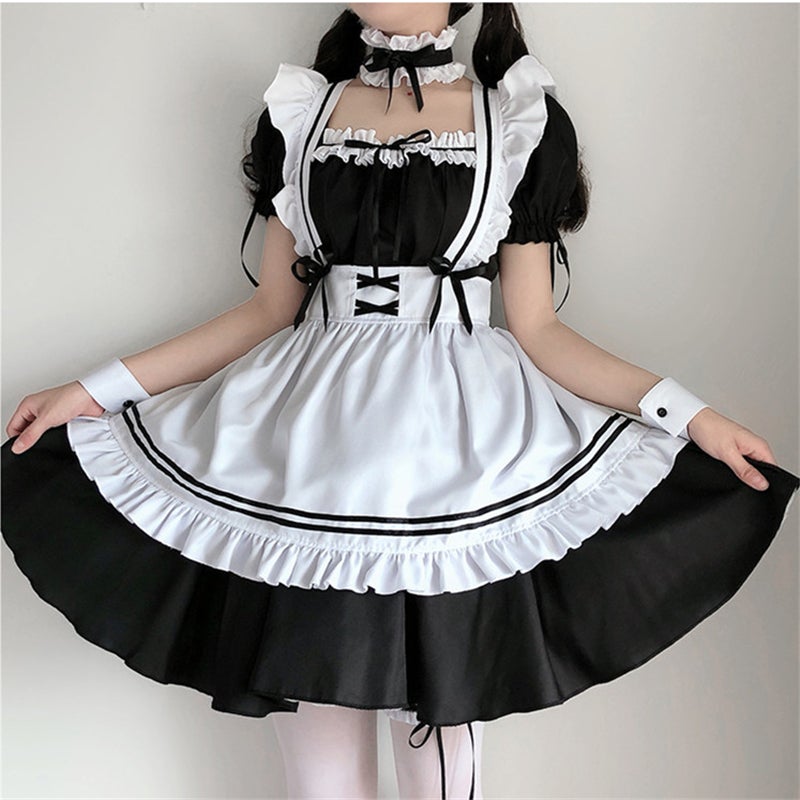 "CUTE LOLITA BLACK WHITE" MAID OUTFIT N010802