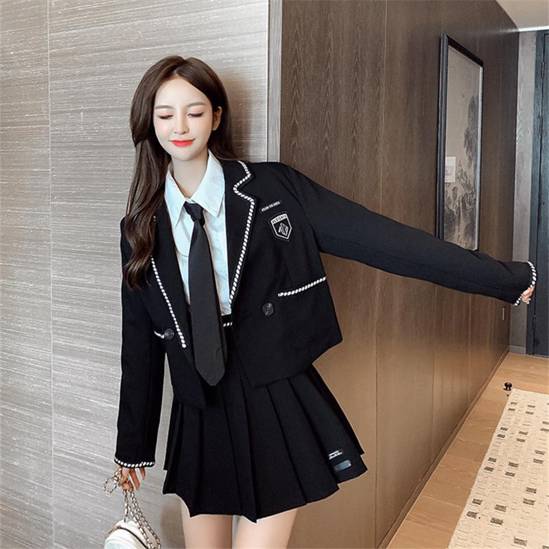 [@maggielivings] JFASHION BLAZER + PLEATED SKIRT SUIT N092304