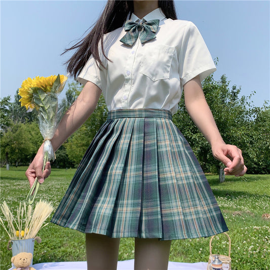"JK BROWN GREEN CHECK" TIE/SKIRT UB2367
