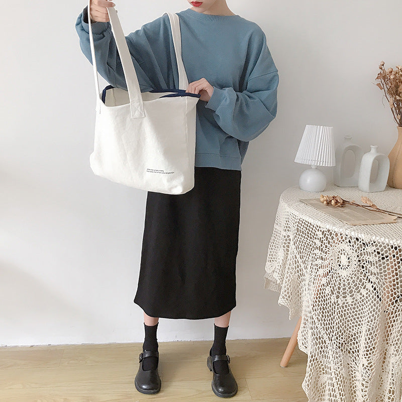 "HARAJUKU BLUE WHITE CANVAS" BAG UB2416