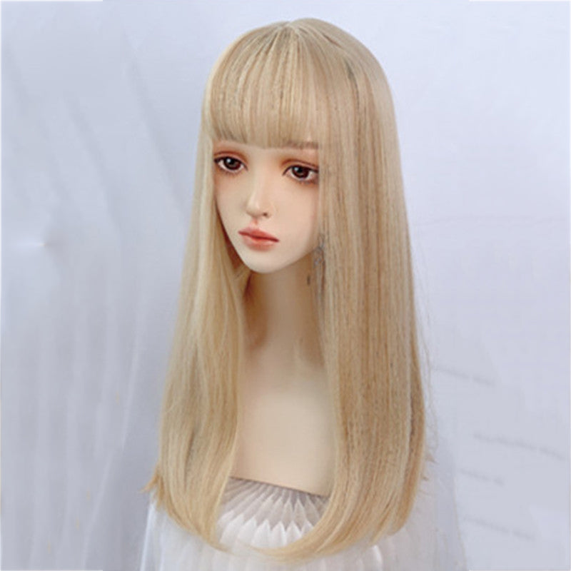 Blonde Long Straight Wig With Bang N101306