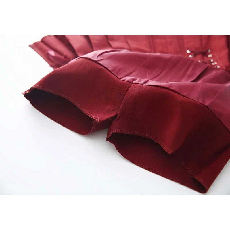 "PURE COLOR TIE PLEATED" SKIRT N102805