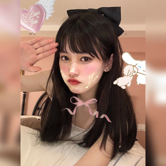 "AIR BANGS BLACK LONG STRAIGHT" WIG N101404