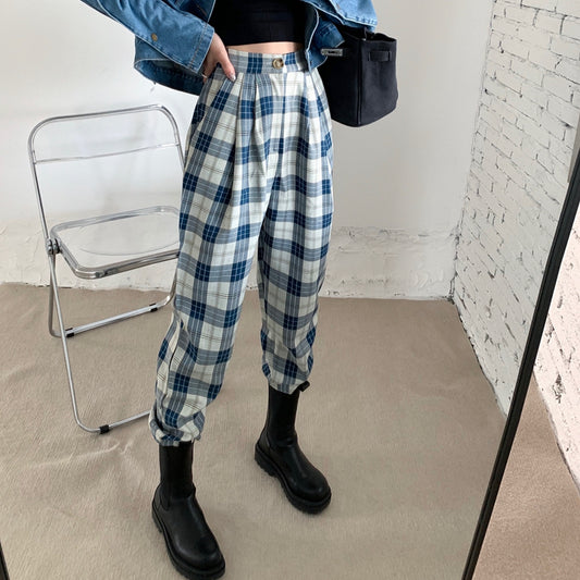 "BLUE PLAID" PANTS N012011