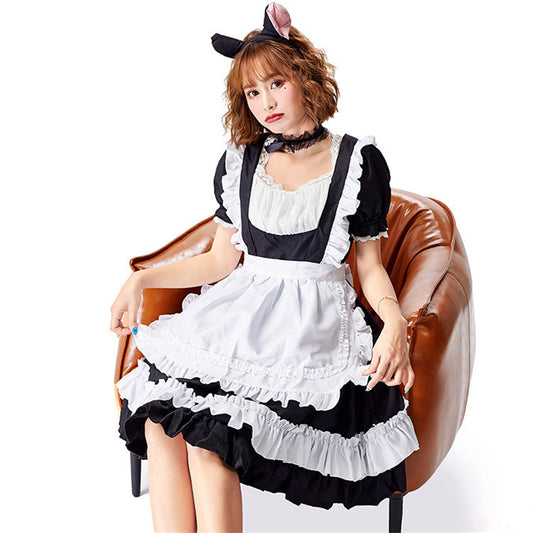 "CUTE LOLITA BLACK  WHITE MAID" OUTFIT N122903