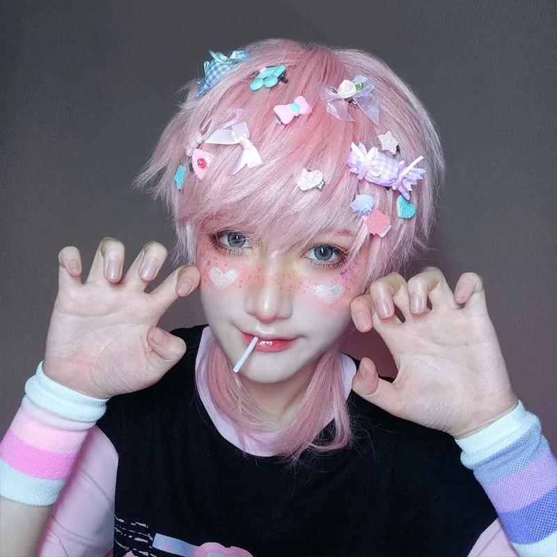 [@louistato ]"LOLITA CUTE PINK SHORT" WIG N022404