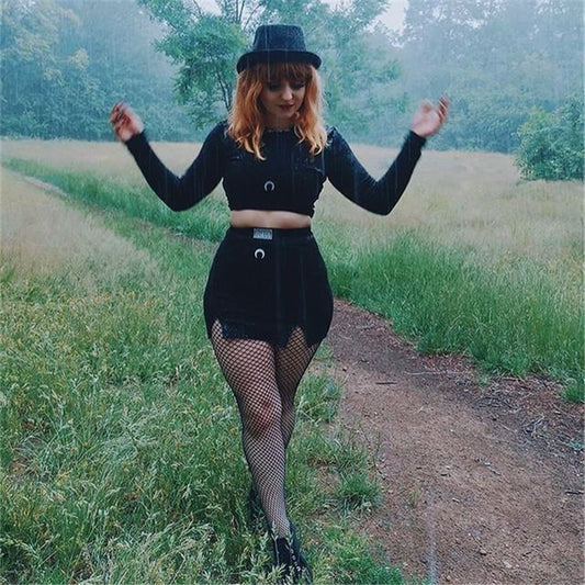 [@id0lls ] "MOON FASHION" LONG SLEEVE / SKIRT SUIT N111008