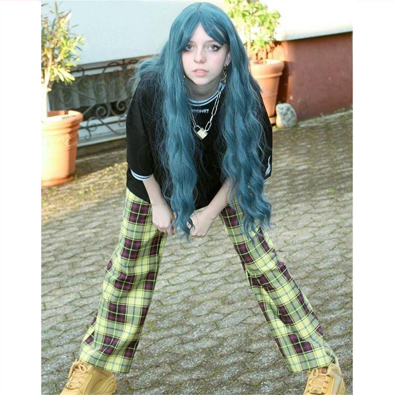 [@sleepinredroses] "LOLITA GRAY BLUE LONG CURLY" WIG N101310