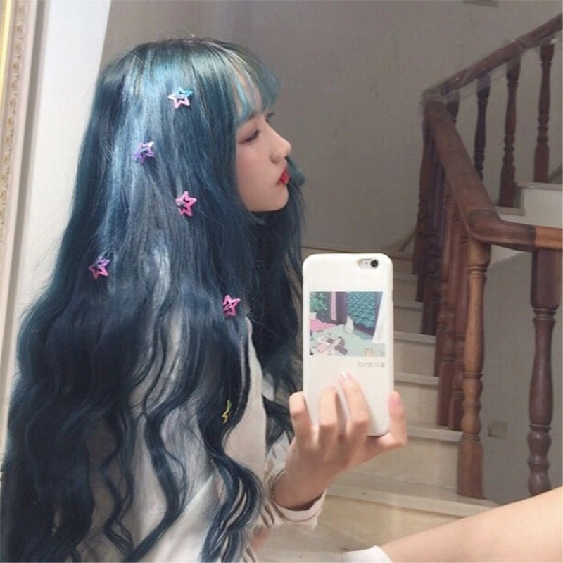 [@sleepinredroses] "LOLITA GRAY BLUE LONG CURLY" WIG N101310
