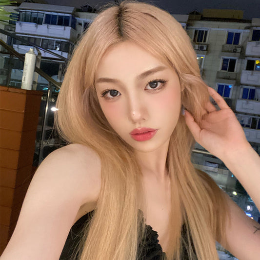 "MIDPOINT MILK TEA PLATINUM" WIG N101302