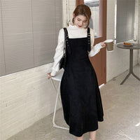 "WHITE SWEATER STRAP DRESS" OUTFIT N012701