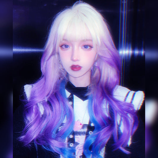 "PLATINUM GRADIENT PURPLE LONG CURLY" WIG UB2380