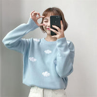 "3 COLORS CLOUDS KNIT" SWEATER N072803